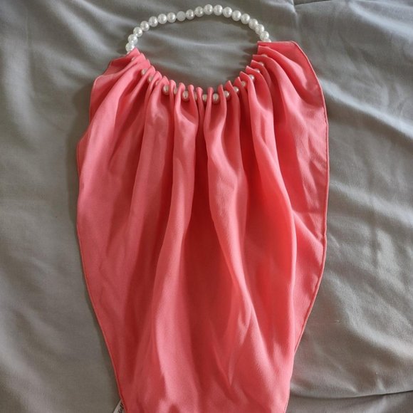 Vintage Mademoiselle Pop-Pearl Pink/Salmon Dickie 1960s/70s - Picture 1 of 5